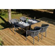  "Каффе Дабл" обеденная группа на 4 персоны, цвет "серый гранит", фото 2 