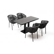  "Каффе Дабл" обеденная группа на 4 персоны, цвет "серый гранит", фото 13 