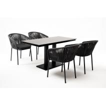  "Каффе Дабл" обеденная группа на 4 персоны, цвет "серый гранит", фото 14 