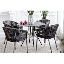  "Конте" интерьерный стол из HPL круглый Ø90см, цвет "серый гранит", фото 2 