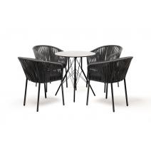  "Конте" обеденная группа на 4 персоны, круглый стол, цвет "серый гранит", фото 4 