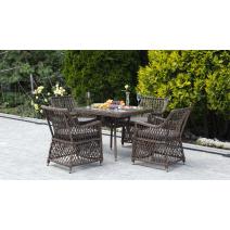  "Айриш" обеденная группа плетеная на 4 персоны, цвет коричневый, фото 2 