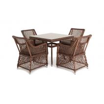  "Айриш" обеденная группа плетеная на 4 персоны, цвет коричневый, фото 5 