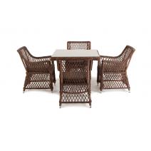  "Айриш" обеденная группа плетеная на 4 персоны, цвет коричневый, фото 6 