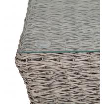  "Капучино" журнальный столик из искусственного ротанга (гиацинт), цвет cерый, фото 4 