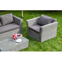  "Капучино" журнальный столик из искусственного ротанга (гиацинт), цвет cерый, фото 6 