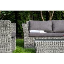  "Капучино" журнальный столик из искусственного ротанга (гиацинт), цвет cерый, фото 10 