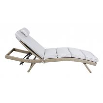  "Лиссабон" шезлонг из искусственного ротанга, цвет соломенный, фото 2 