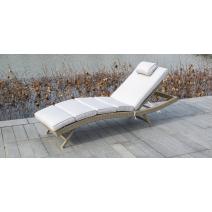  "Лиссабон" шезлонг из искусственного ротанга, цвет соломенный, фото 6 