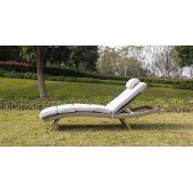  "Лиссабон" шезлонг из искусственного ротанга, цвет соломенный, фото 8 