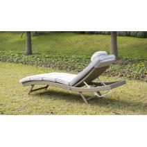  "Лиссабон" шезлонг из искусственного ротанга, цвет соломенный, фото 9 