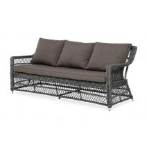  "Гранд Латте" диван трехместный из искусственного ротанга, цвет графит, фото 1 