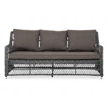  "Гранд Латте" диван трехместный из искусственного ротанга, цвет графит, фото 2 