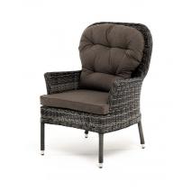  "Алиса" кресло плетеное, цвет графит с подушками, фото 1 
