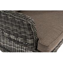  "Алиса" кресло плетеное, цвет графит с подушками, фото 4 