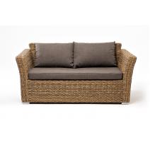  "Капучино" диван из искусственного ротанга (гиацинт) двухместный, цвет соломенный, фото 2 