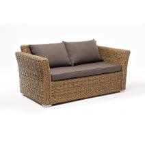  "Капучино" диван из искусственного ротанга (гиацинт) двухместный, цвет соломенный, фото 3 