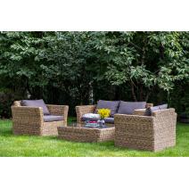  "Капучино" диван из искусственного ротанга (гиацинт) двухместный, цвет соломенный, фото 11 