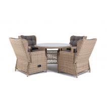  "Лацио" обеденная группа из искусственного ротанга, цвет соломенный, фото 2 