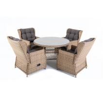  "Лацио" обеденная группа из искусственного ротанга, цвет соломенный, фото 3 