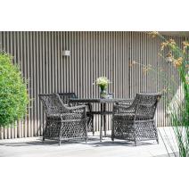  "Айриш" обеденная группа плетеная на 4 персоны, цвет графит, фото 2 