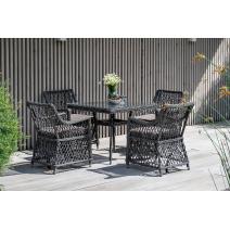  "Айриш" обеденная группа плетеная на 4 персоны, цвет графит, фото 5 