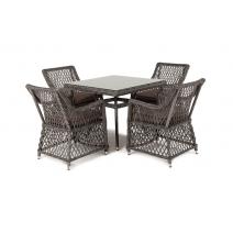  "Айриш" обеденная группа плетеная на 4 персоны, цвет графит, фото 12 