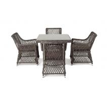  "Айриш" обеденная группа плетеная на 4 персоны, цвет графит, фото 13 