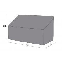  Защитный чехол на диван Канны, двухместный, цвет серый, фото 2 