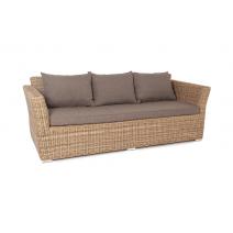  "Капучино" диван из искусственного ротанга трехместный, цвет соломенный, фото 2 