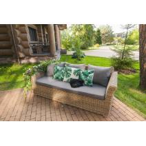  "Капучино" диван из искусственного ротанга трехместный, цвет соломенный, фото 5 