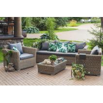  "Капучино" диван из искусственного ротанга трехместный, цвет соломенный, фото 7 