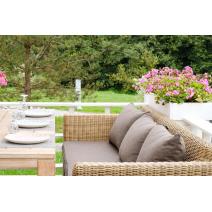  "Капучино" диван из искусственного ротанга трехместный, цвет соломенный, фото 8 