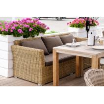  "Капучино" диван из искусственного ротанга трехместный, цвет соломенный, фото 11 