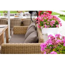  "Капучино" диван из искусственного ротанга трехместный, цвет соломенный, фото 12 