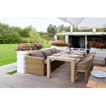  "Капучино" диван из искусственного ротанга трехместный, цвет соломенный, фото 13 