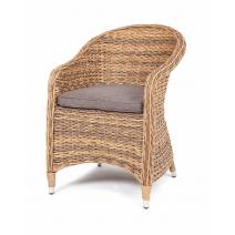  "Равенна" плетеное кресло из искусственного ротанга (гиацинт), цвет соломенный, фото 1 