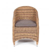  "Равенна" плетеное кресло из искусственного ротанга (гиацинт), цвет соломенный, фото 2 