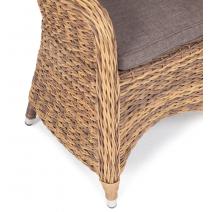  "Равенна" плетеное кресло из искусственного ротанга (гиацинт), цвет соломенный, фото 4 