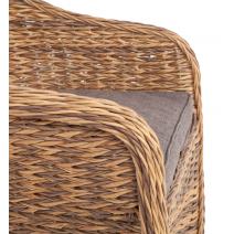  "Равенна" плетеное кресло из искусственного ротанга (гиацинт), цвет соломенный, фото 5 
