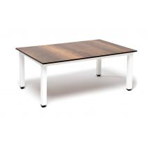  "Канны" журнальный столик из HPL 90х60, H40, каркас белый, цвет столешницы "дуб", фото 1 