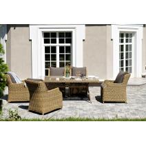  "Неаполь" обеденная группа плетеная из искусственного ротанга, цвет соломенный, фото 3 