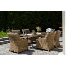  "Неаполь" обеденная группа плетеная из искусственного ротанга, цвет соломенный, фото 4 