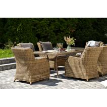  "Неаполь" обеденная группа плетеная из искусственного ротанга, цвет соломенный, фото 5 