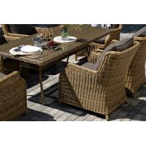  "Неаполь" обеденная группа плетеная из искусственного ротанга, цвет соломенный, фото 7 