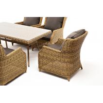  "Неаполь" обеденная группа плетеная из искусственного ротанга, цвет соломенный, фото 19 