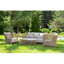  "Валенсия" лаунж-зона из искусственного ротанга, цвет соломенный, фото 1 