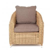  "Кон Панна" кресло из искусственного ротанга, цвет соломенный, фото 2 