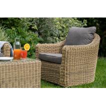  "Кон Панна" кресло из искусственного ротанга, цвет соломенный, фото 6 