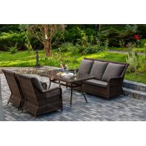  "Гляссе" обеденная группа из искусственного ротанга, цвет коричневый, фото 1 